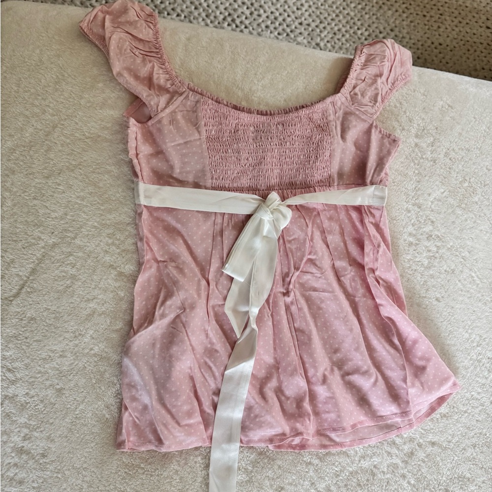 Hollister Pink Smocked Top - Picture 4 of 6
